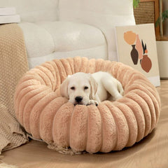 Round Pet Bed, cozy and comfortable bed for pets, featuring a soft cushion and circular design for a restful sleeping spot