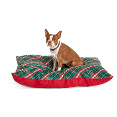 Petmate Rectangular Plaid Pillow Dog Bed