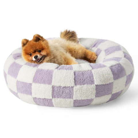 Petmate Puffy Round Cat Bed- Blue