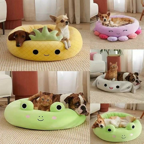 Fur Baby Buddies Self Warming Pet Dog Bed - Spice & Cream