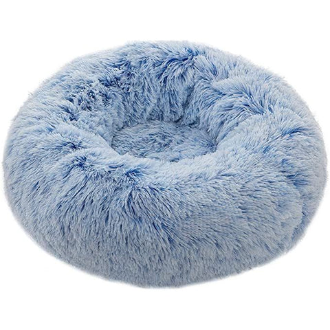 Petmate Puffy Round Cat Bed- Blue
