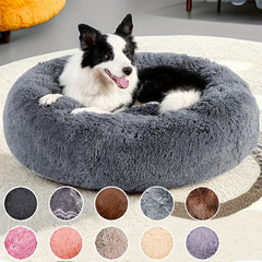 Round Pet Bed, cozy and comfortable bed for pets, featuring a soft cushion and circular design for a restful sleeping spot