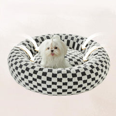 Round Pet Bed, cozy and comfortable bed for pets, featuring a soft cushion and circular design for a restful sleeping spot