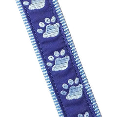 Two-Tone Paw Print Dog Collar Lead