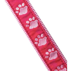 Two-Tone Paw Print Dog Collar Lead