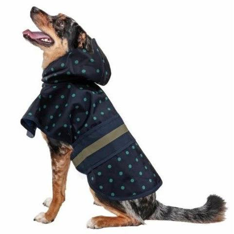 Fur Baby Buddies Large Dog Raincoat For Large Dogs- Navy