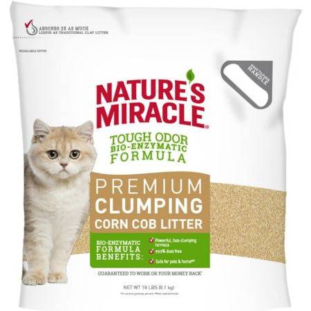 Fur Baby Buddies Nature's Miracle Natural Cat Litter Premium Clumping - 18Lbs
